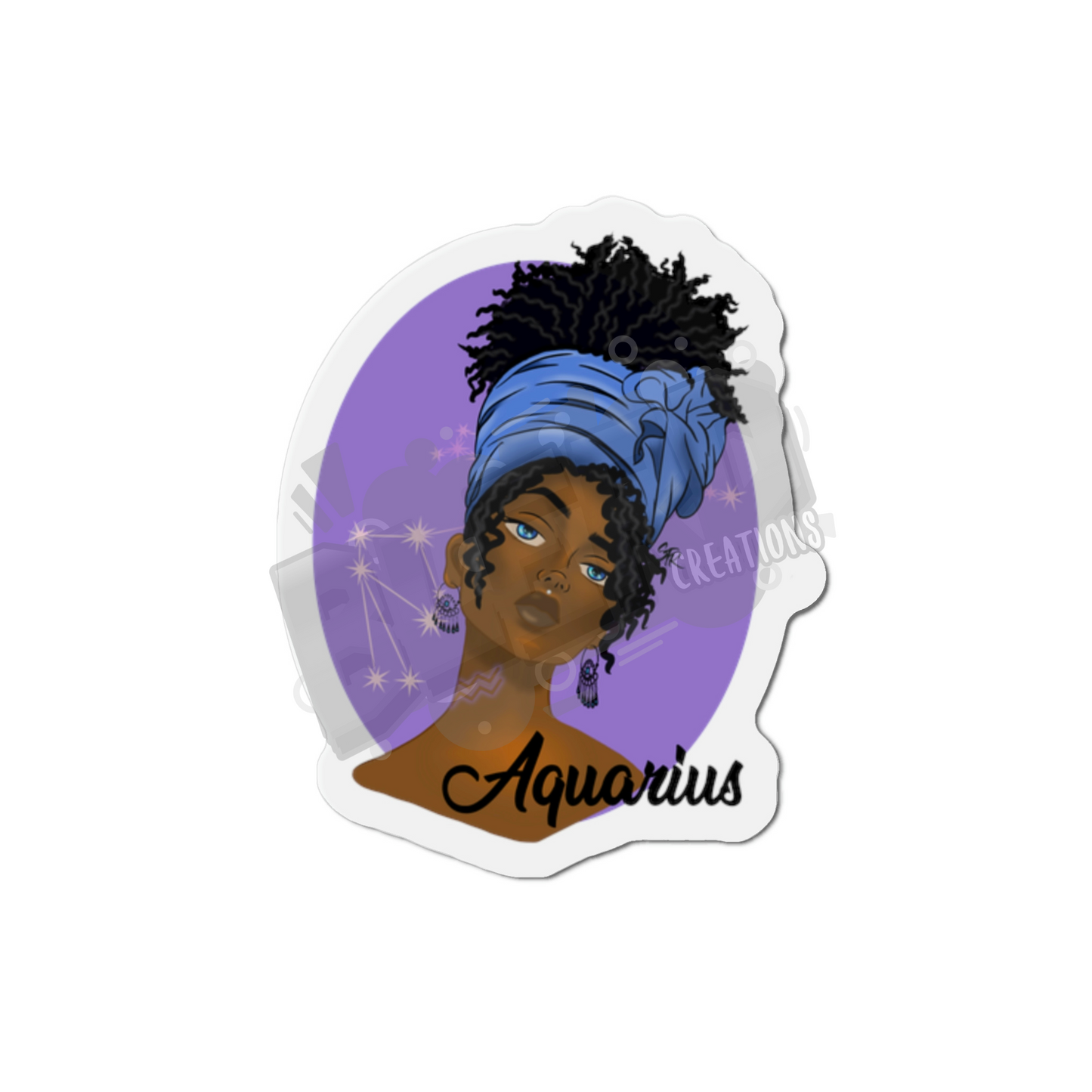 Zodiac Girls Aquarius Die-Cut Magnets