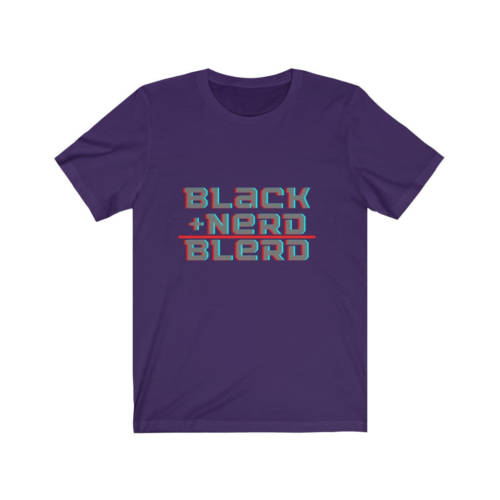 Black + Nerd = Blerd Unisex Short Sleeve Tee