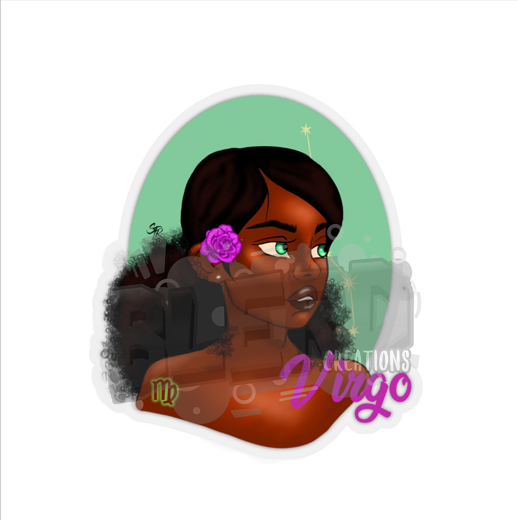Zodiac Girls Virgo Kiss-Cut Stickers