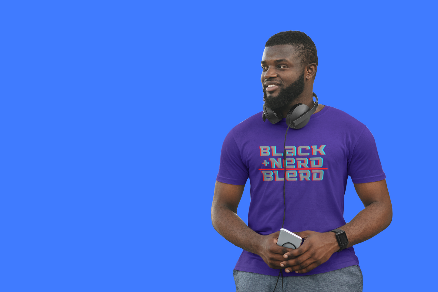 Black + Nerd = Blerd Unisex Short Sleeve Tee